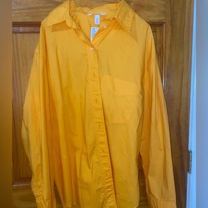 H&M orange button down